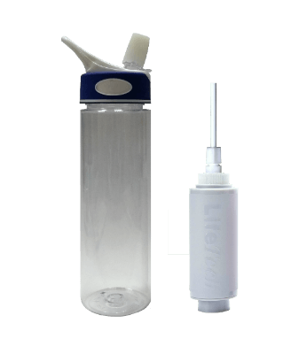 650 liter portable water filter bottle